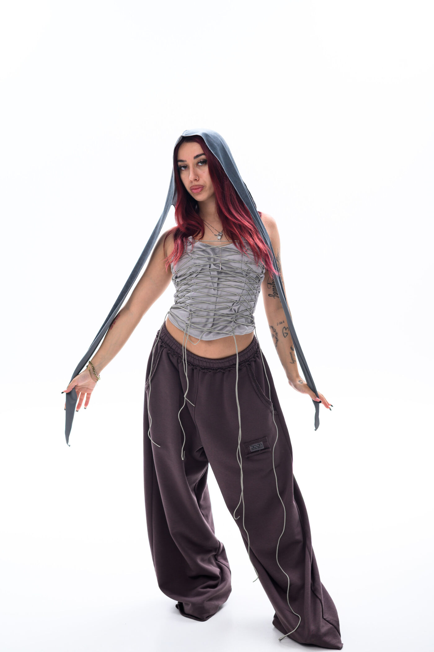 DUSTY ROSE WIDE LEG JOGGERS DUSTY ROSE WIDE LEG JOGGERS